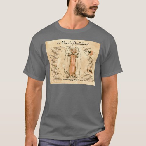 da Vincis Dachshund T_Shirt