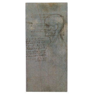 Da Vinci's Human Anatomy Notebook Wood Flash Drive