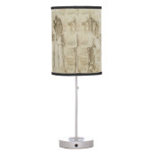 Da Vinci's Human Skeleton Anatomy Sketches Table Lamp (Back)