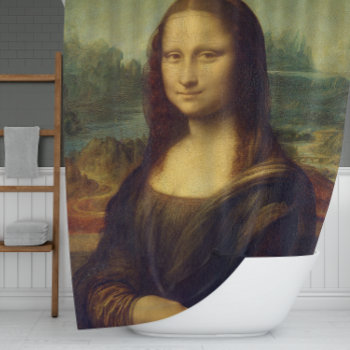 Da Vinci's The Mona Lisa Shower Curtain by decodesigns at Zazzle