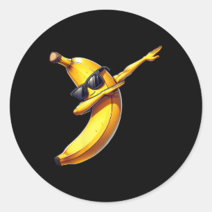 Dab Banana Dancing Dabbing Banana Fruit Meme 1 Classic Round Sticker