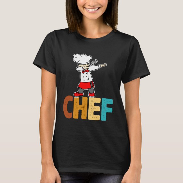 Dab Dabbing Chef Cooking Guru  Cook Retro Culinary T-Shirt (Front)