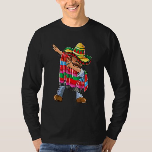 Dab Dabbing Mexican Poncho Cinco De Mayo Men Sombr T_Shirt