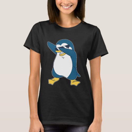 Dab Dance Dabbing Penguin with Sunglasses Costume T_Shirt