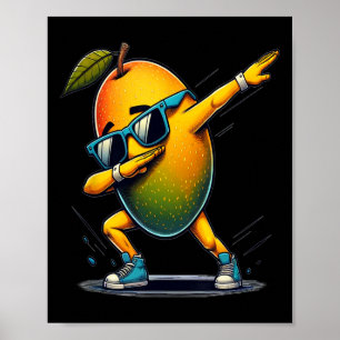 Dab Dance Mango Funny Dancing Dabbing Fruit Poster