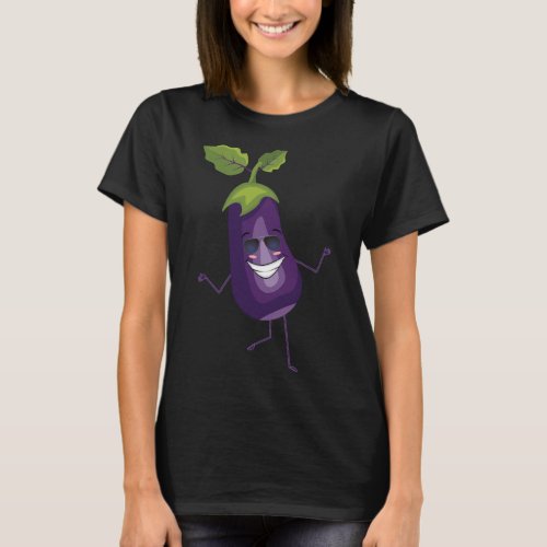 Dab Eggplant Dancing Dabbing Eggplant Fruit T_Shirt