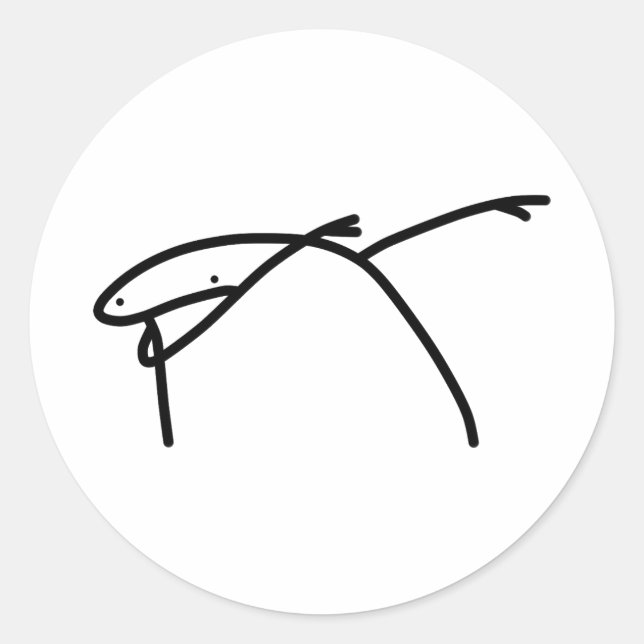 Dab Flork Classic Round Sticker (Front)