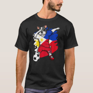 Dab French Bulldog Philippines Soccer Fans Jersey T-Shirt