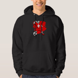 Dab French Bulldog Switzerland Soccer Fans Jersey Hoodie