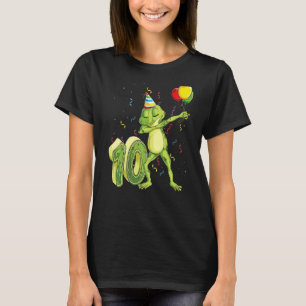 Dab Frog 10th Birthday Ten 10 Years Old Bday Kids  T-Shirt