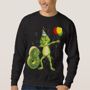 Dab Frog 8th Birthday Eight 8 Years Old Bday Kids Sweatshirt