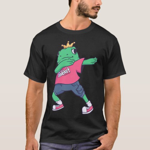 dab Frog Ribbit King Quack dabbing T_Shirt