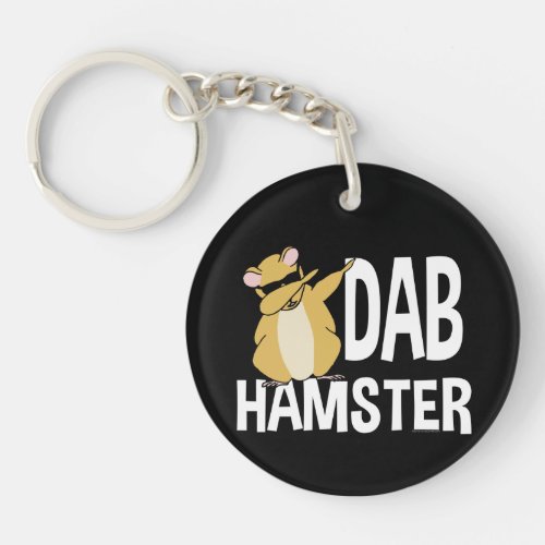 Dab Hamster Funny Cute Dabbing Animal Dance Keychain