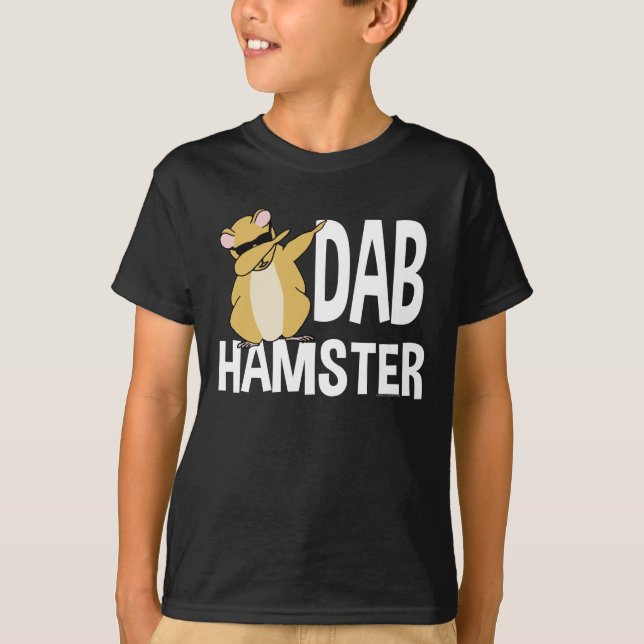 Dab Hamster Funny Cute Dabbing Animal Dance T-Shirt (Front)