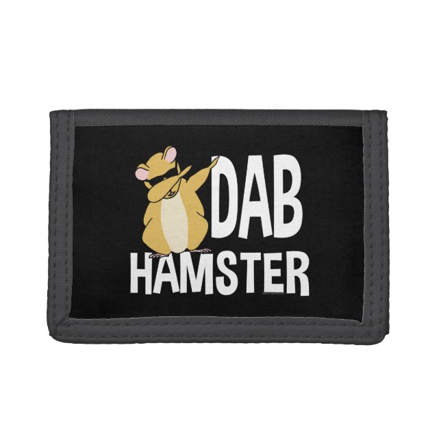 Dab Hamster Funny Cute Dabbing Animal Dance Tri-fold Wallet (Front)