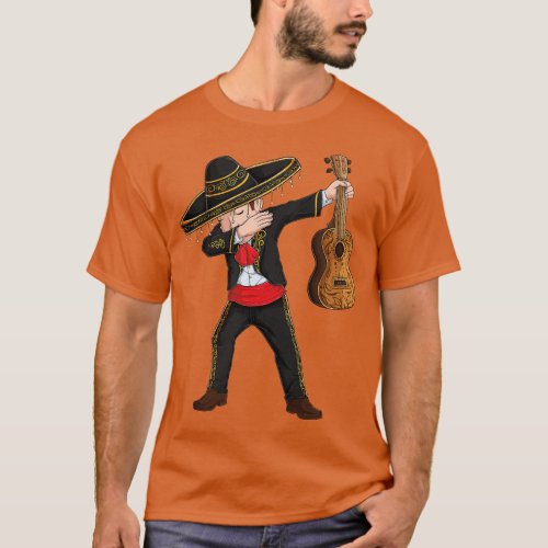 Dab Mexican Mariachi Costume charro Sombrero Cinco T_Shirt