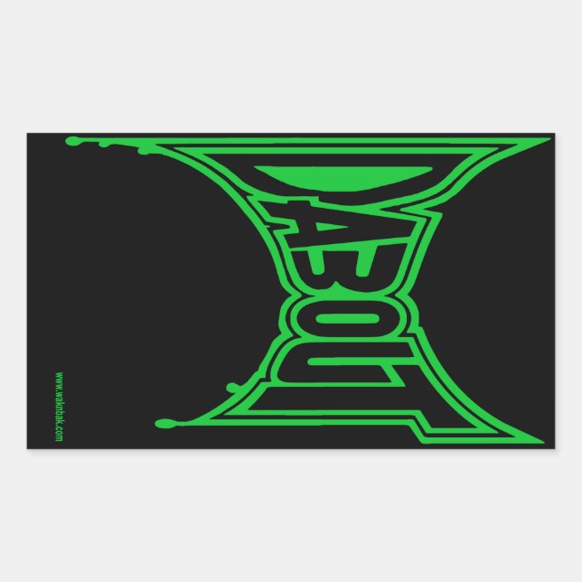 "Dab Out" Stickers, Glossy Rectangular Sticker (Front)