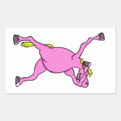 dab pony unicorn all shops rectangular sticker