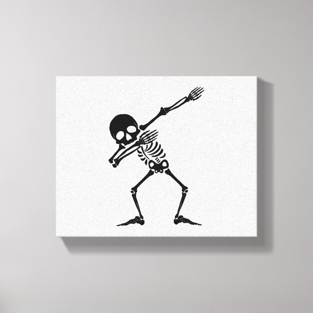 Dab skeleton dabbing skeleton - skull men shirt canvas print (Front)