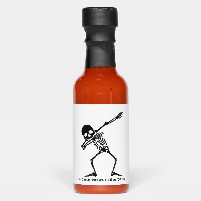 Dab skeleton dabbing skeleton - skull men shirt hot sauces (Front)