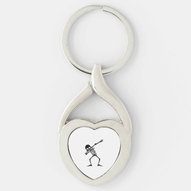 Dab skeleton dabbing skeleton - skull men shirt keychain (Front)