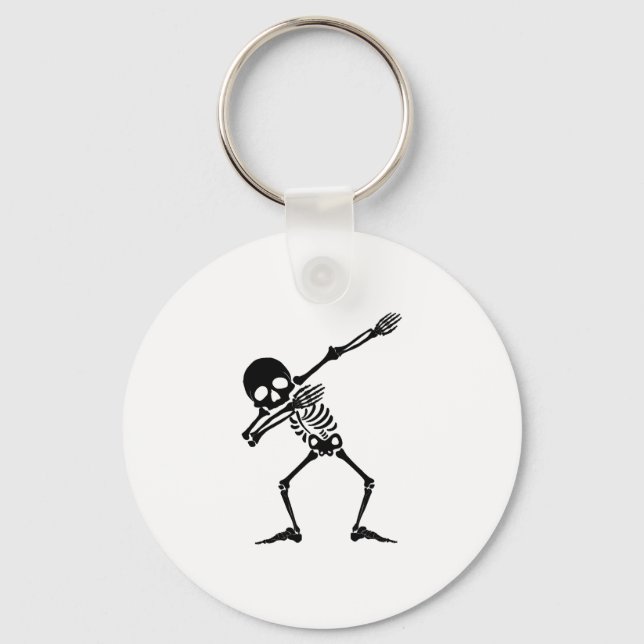Dab skeleton dabbing skeleton - skull men shirt keychain (Front)