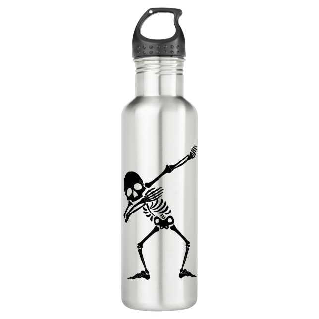 Dab skeleton dabbing skeleton - skull men shirt stainless steel water bottle (Front)