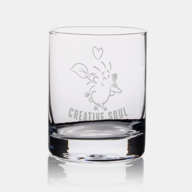 DAB the HEDGEHOG ARTIST by JW Art Rocks Glass (Glassware)
