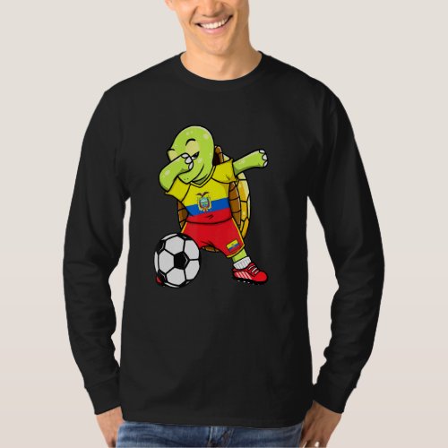 Dab Turtle Ecuador Soccer Fans Jersey Ecuadorian F T_Shirt