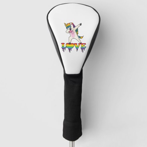 Dab Unicorn_dabbing Unicorn_love Golf Head Cover