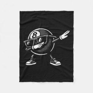 Dabbing 8 Ball Billiard Funny Ol Player Dab Dance  Fleece Blanket