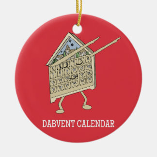 Dabbing Advent Calendar Funny Christian Religious Ceramic Ornament
