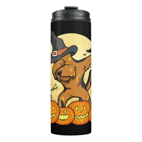 Dabbing Airedale Terrier Funny Dog Halloween Gift Thermal Tumbler