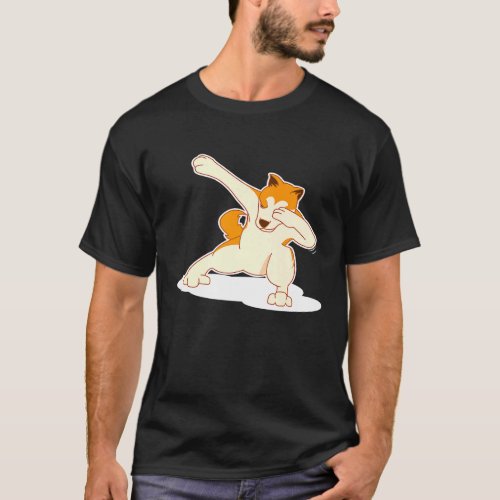 Dabbing Akita Cute Dog Puppy R Dab Tee