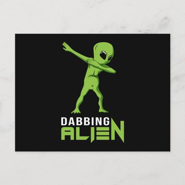 Dabbing Alien Area 51 Ufo Space Aliens Funny Gift Postcard (Front)