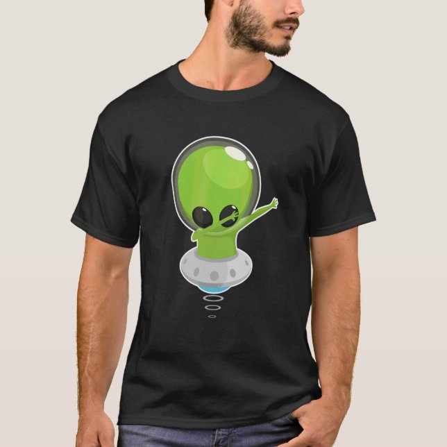 Dabbing Alien  Dab Pose Dance Hip Hop Aliens T-Shirt (Front)