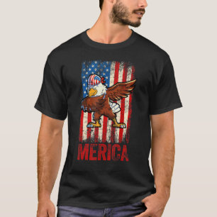 Dabbing American Eagle 4th Of July Boys Men Americ T-Shirt