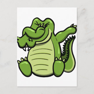 Dabbing Animals Alligator Postcard