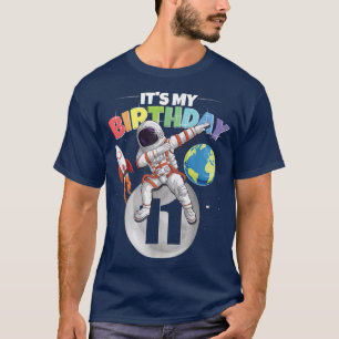 Dabbing Astronaut 11st Birthday Boy Girl 11 Years T-Shirt