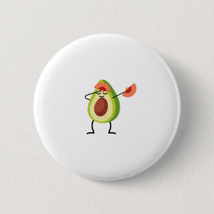 Dabbing Avocado Chinese Dance-design Button