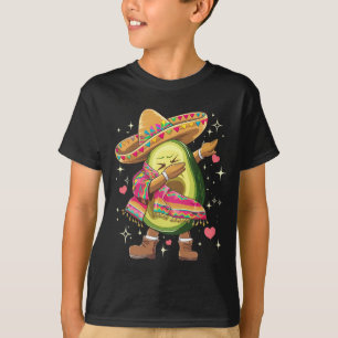 Dabbing Avocado Cinco De Mayo Funny Mexican Poncho T-Shirt