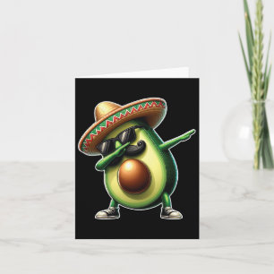 Dabbing Avocado Funny Vegan Food Lover Cinco De Ma Card