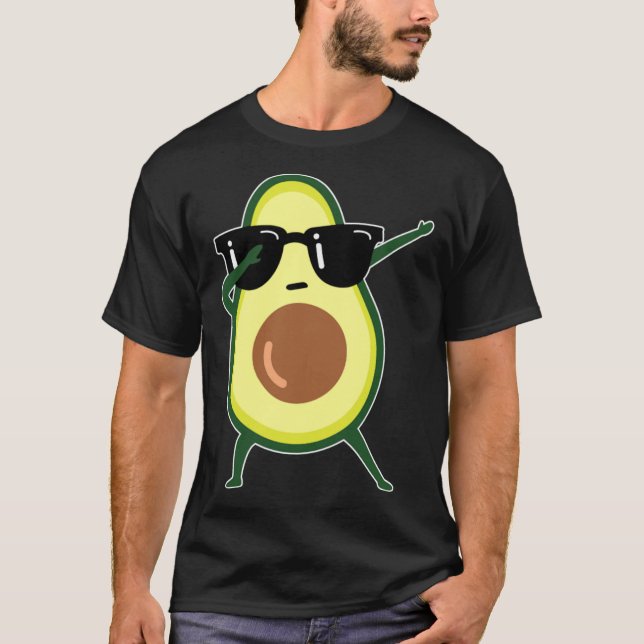 Dabbing Avocado Graphic Tshirt For Kids And Adults (Front)