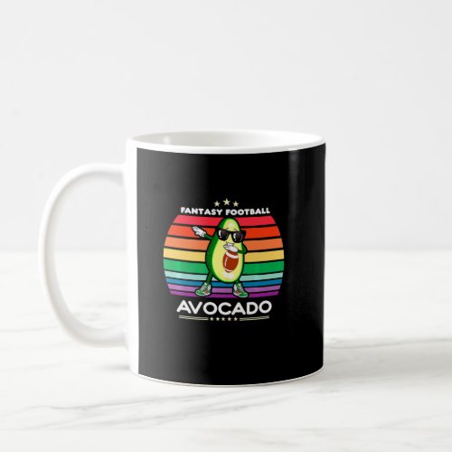 Dabbing Avocado Rainbow Sunset Fantasy Football Lo Coffee Mug