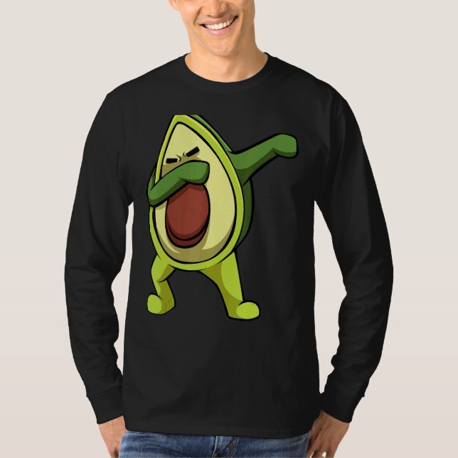 Dabbing Avocado  Vegan Food  Foodie Fan Plant T-Shirt (Front)