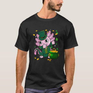 Dabbing Axolotl Leprechaun Happy St Patricks Day G T-Shirt