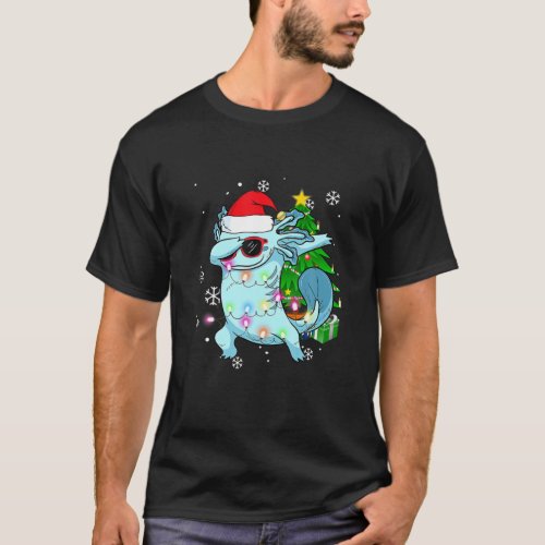 Dabbing Axolotl S Kids Boy Youth Christmas Pajamas T_Shirt