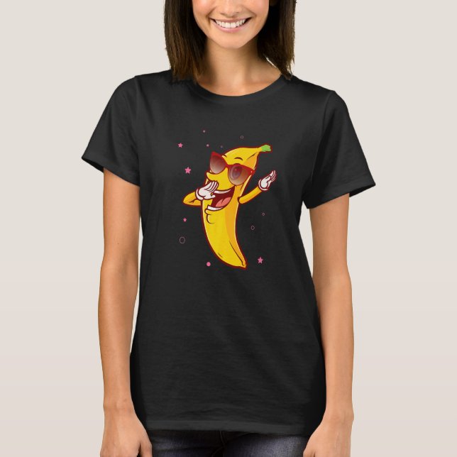 Dabbing Banana  Cute Banana Dabbing  Dab T-Shirt (Front)