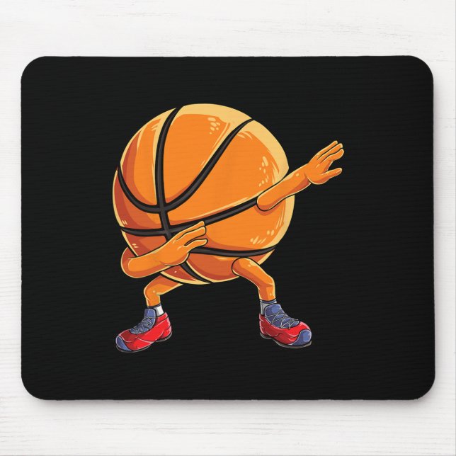 Dabbing Basketball Ball Fun Boys Men Women Sports  Mouse Pad (Front)