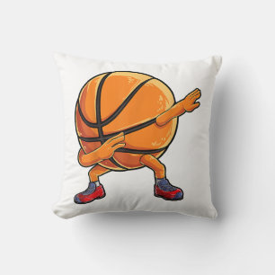 Dabbing Basketball Ball Funny Boys Men Women Sport Throw Pillow